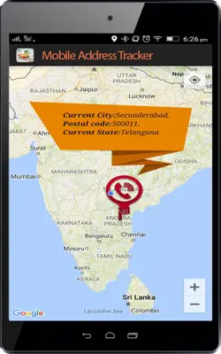 Mobile Address Tracker android App screenshot 0
